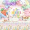 138pcs Easter Balloon Arch Kit Happy Easter Colorful Party Decoration Rainbow Balloon Garland Kit for Bunny Baby Shower Spring Birthday Party Decoration